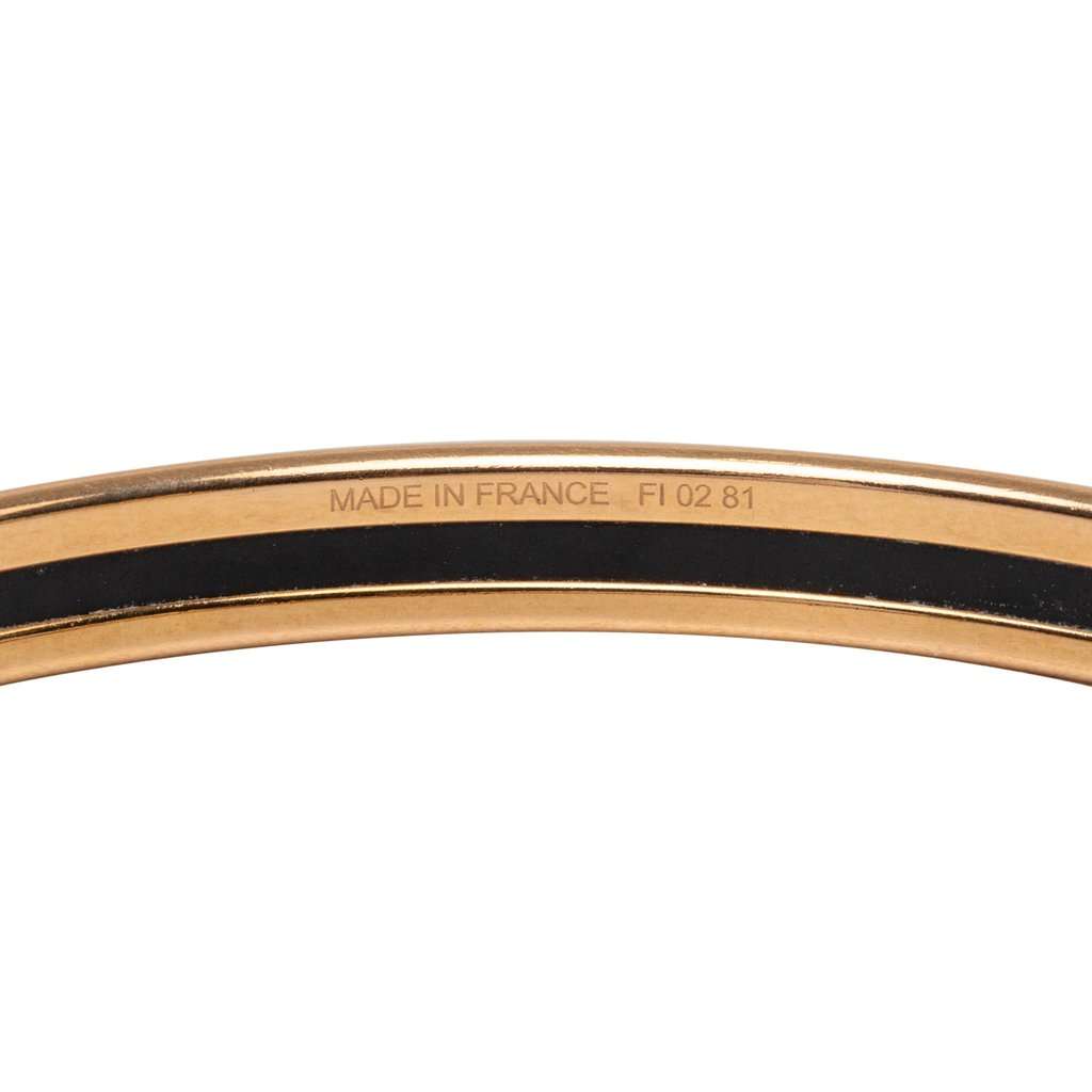 Hermès Extra Narrow Enamel Uni Bangle 62 Pink Very good condition - Box View