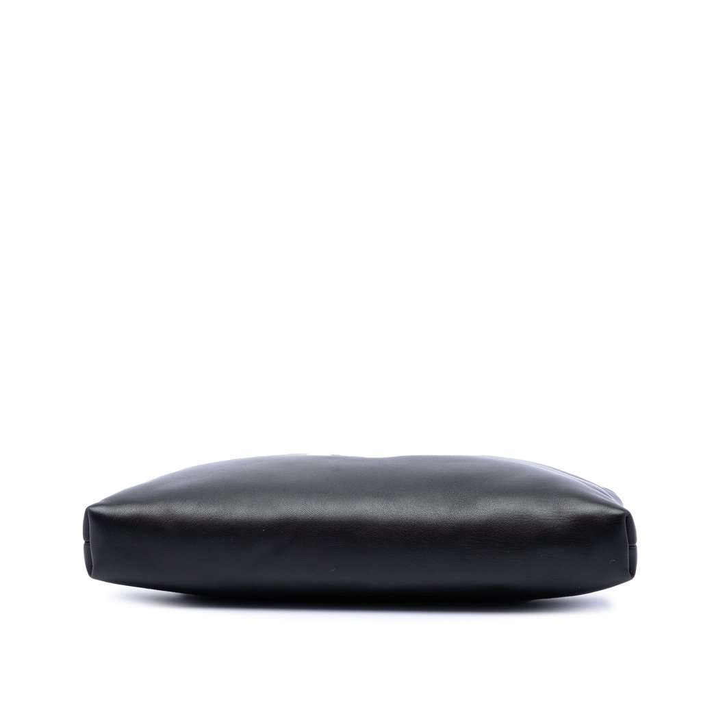 Saint Laurent Lambskin Monogram Long Calypso Zipped Pouch Black Leather Very good - Inside View