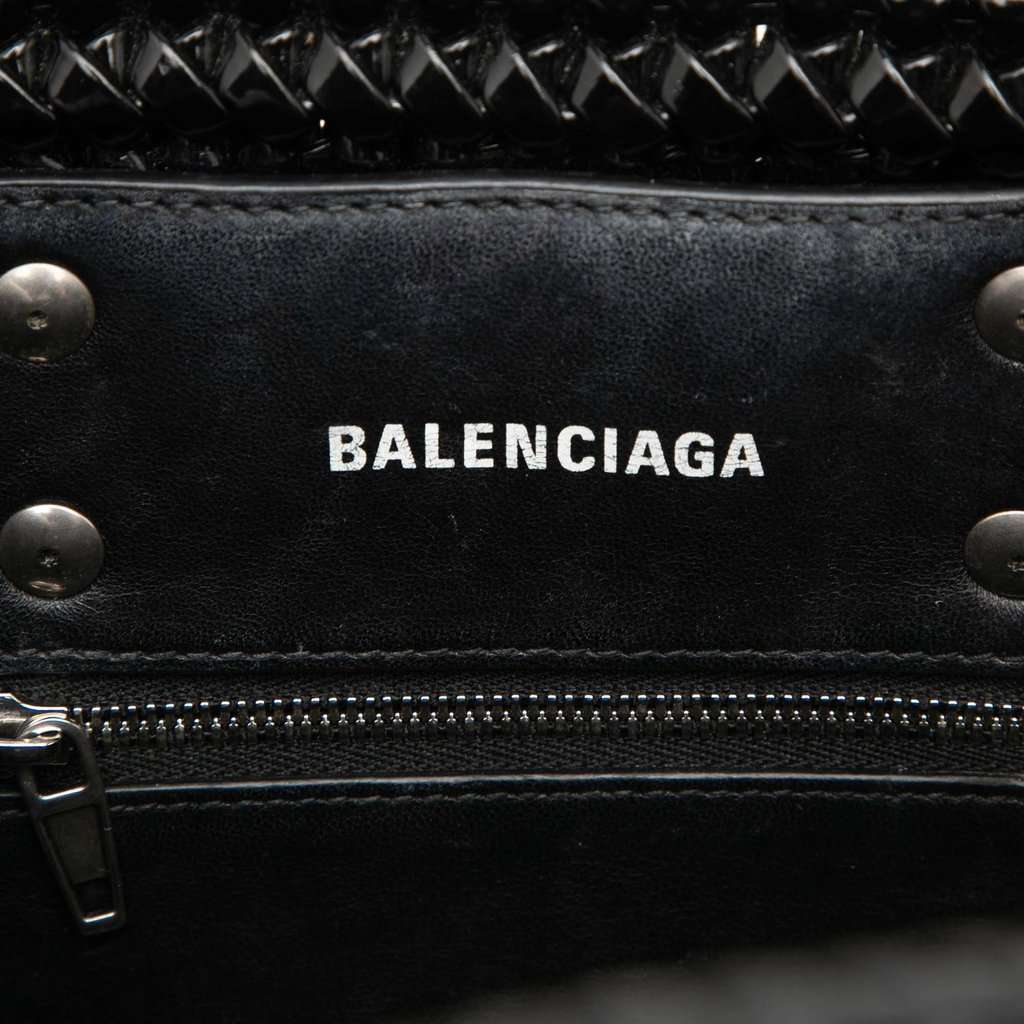 Balenciaga Faux Leather Bistro Basket Bag XXS Black Very good condition - Box View