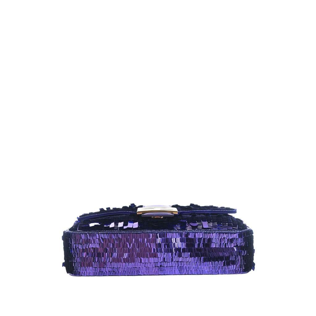 Fendi Medium Sex and The City Sequin Baguette Purple Very good condition - Inside View