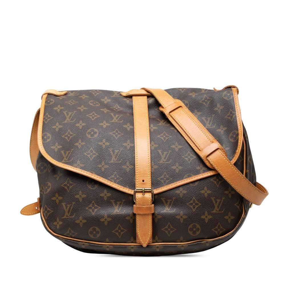 Louis Vuitton Monogram Saumur 35 Brown Good - Front View