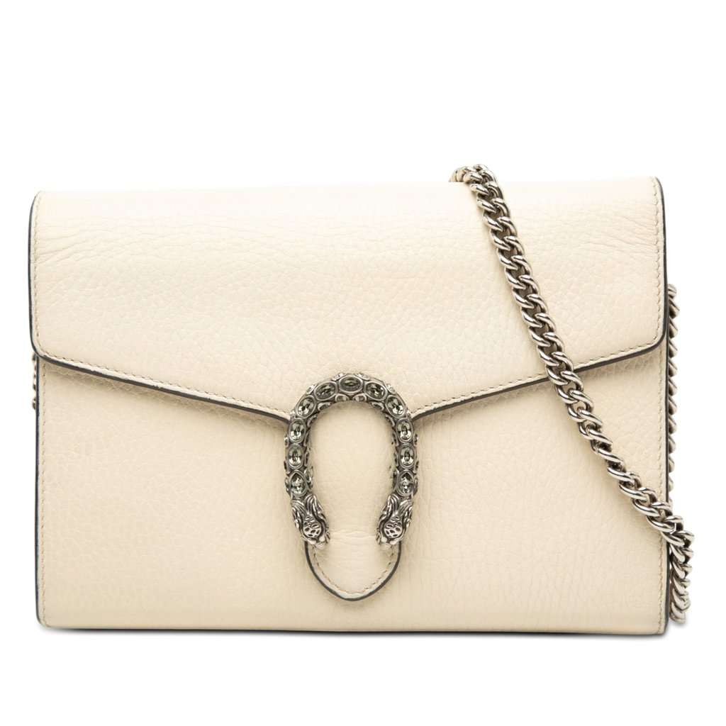 Gucci Calfskin Dionysus Wallet on Chain Brown Leather Very good - Front View