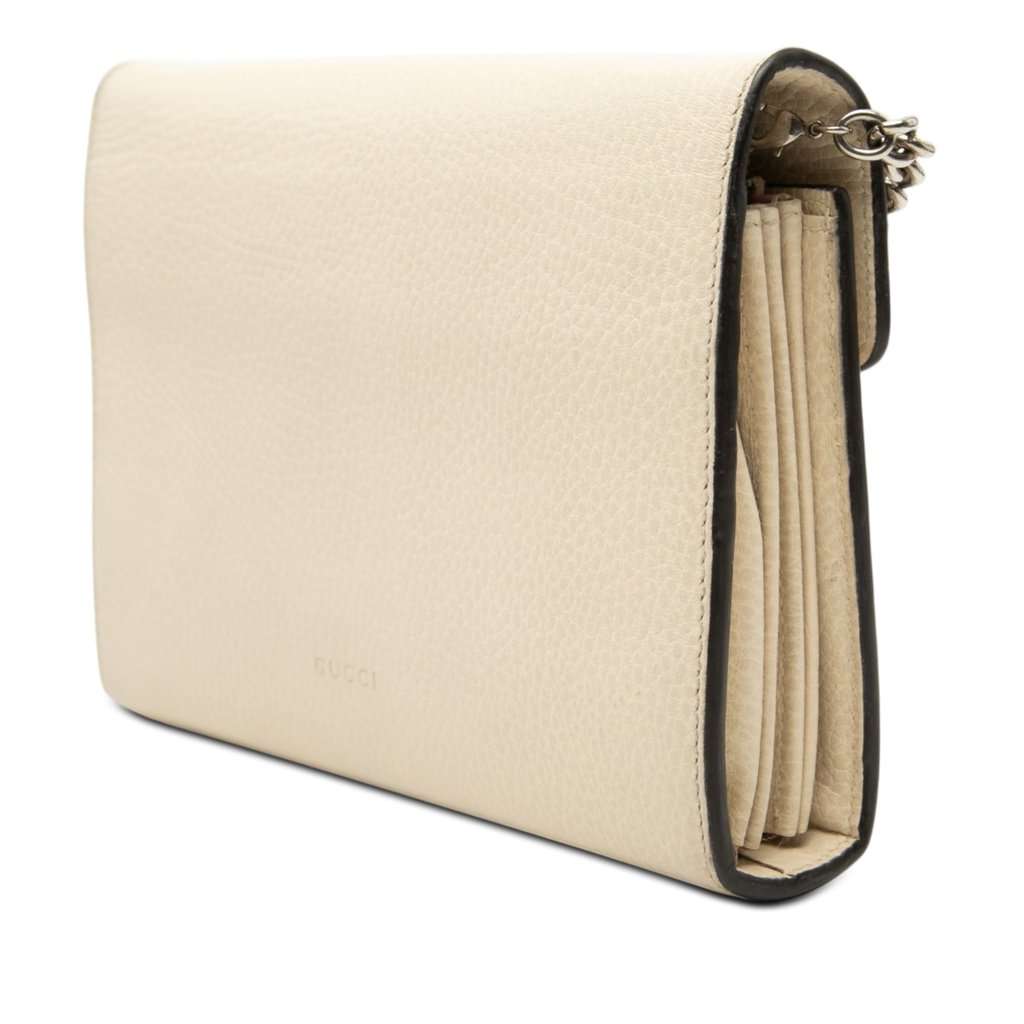 Gucci Calfskin Dionysus Wallet on Chain Brown Leather Very good - Back View