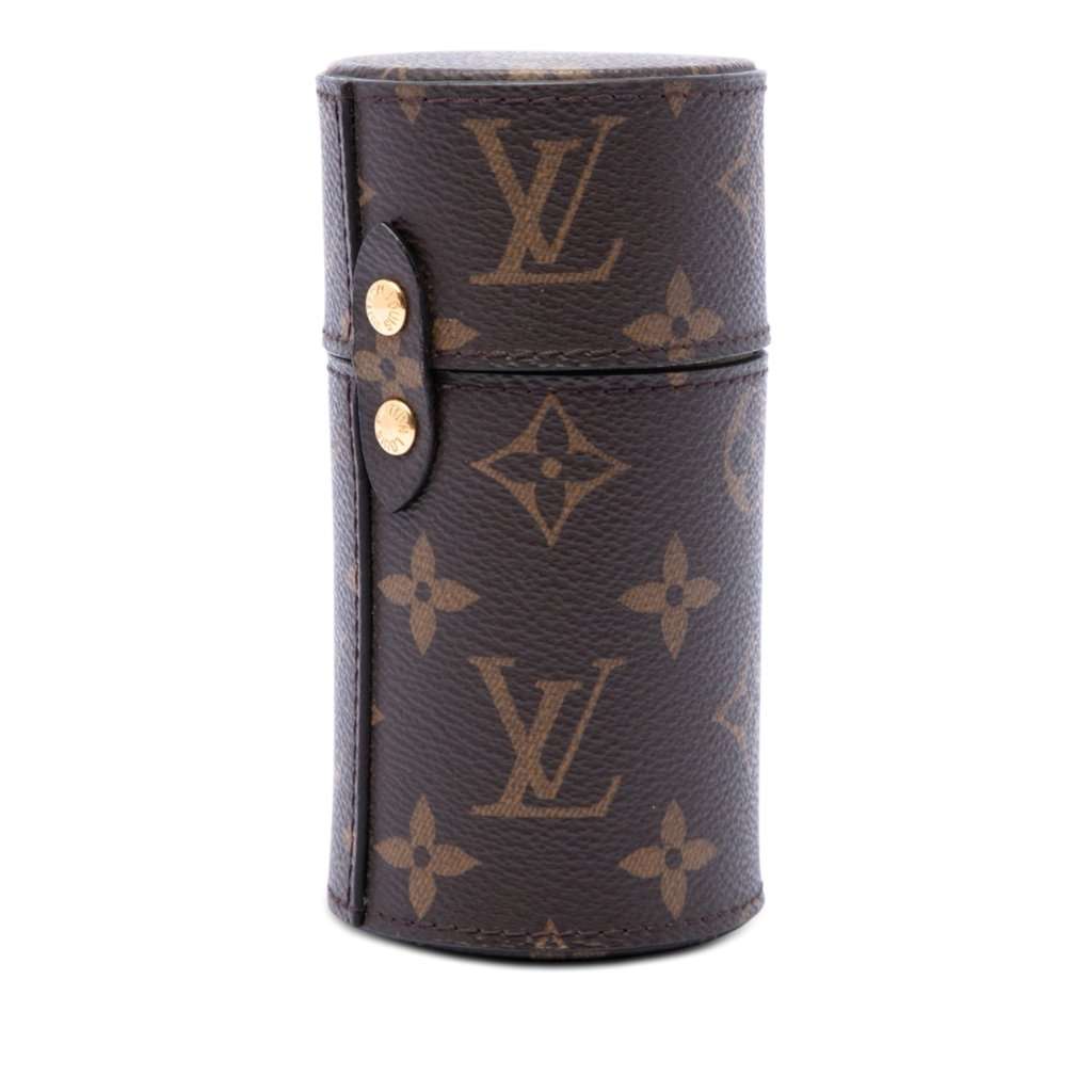 Louis Vuitton Monogram 100ML Fragrance Travel Case Brown Very good - Back View