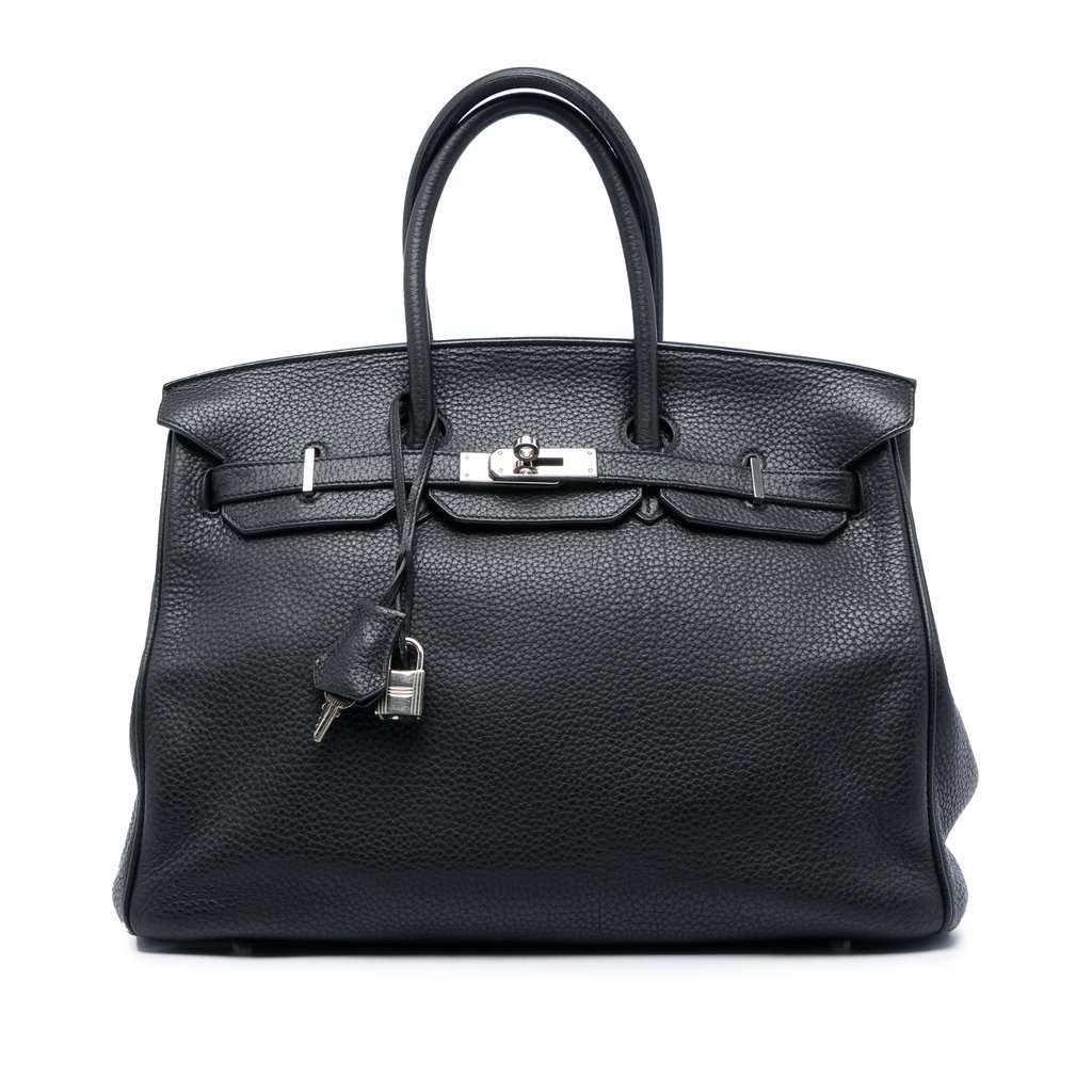 Hermès Togo Birkin Retourne 35 Black Leather Very good - Front View