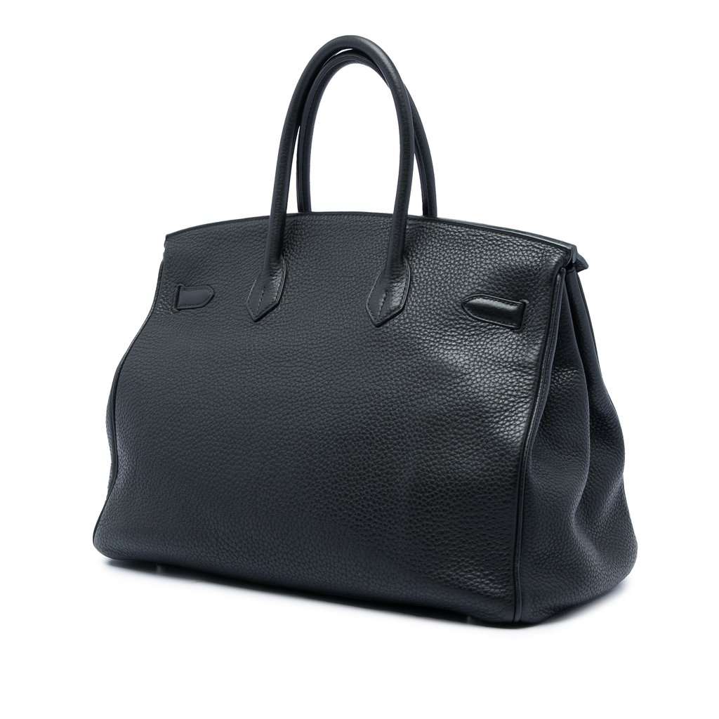 Hermès Togo Birkin Retourne 35 Black Leather Very good - Back View