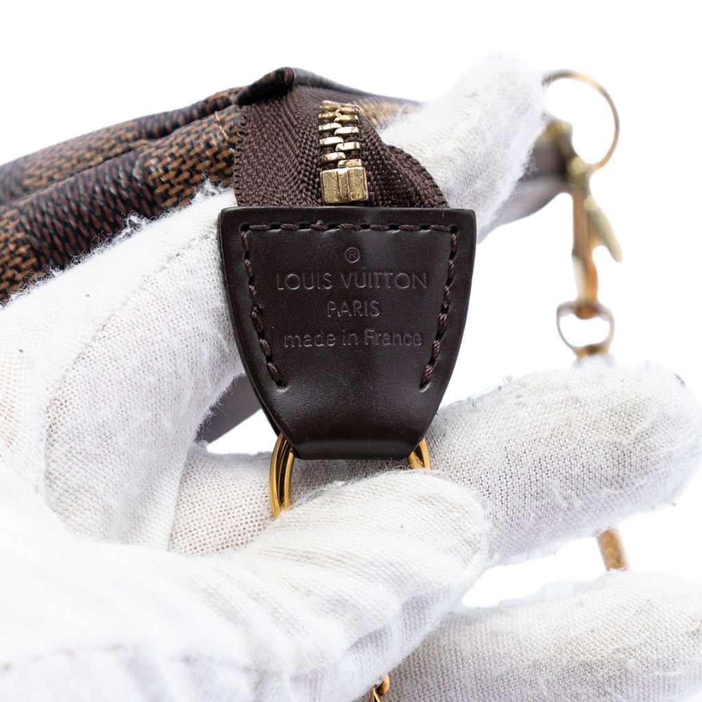 Louis Vuitton Damier Ebene Mini Pochette Accessoires Brown Very good condition - Box View