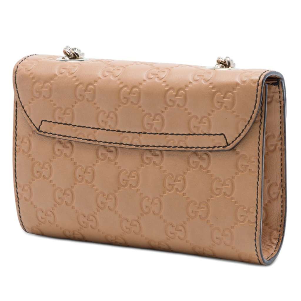 Gucci Mini Guccissima Emily Crossbody Beige Leather Very good condition - Back View