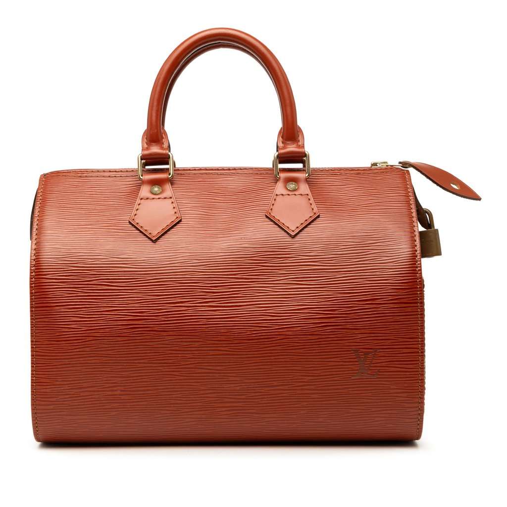 Louis Vuitton Epi Speedy 25 Brown Leather Very good - Front View