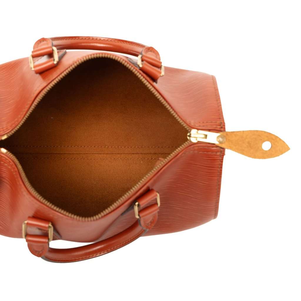 Louis Vuitton Epi Speedy 25 Brown Leather Very good - Model View