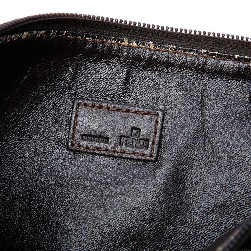 Fendi Zucchino Canvas Handbag Brown Very good - Box View
