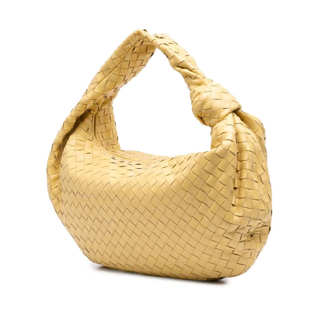 Bottega Veneta Medium Nappa Intrecciato Jodie Yellow Leather Very good condition - Back View