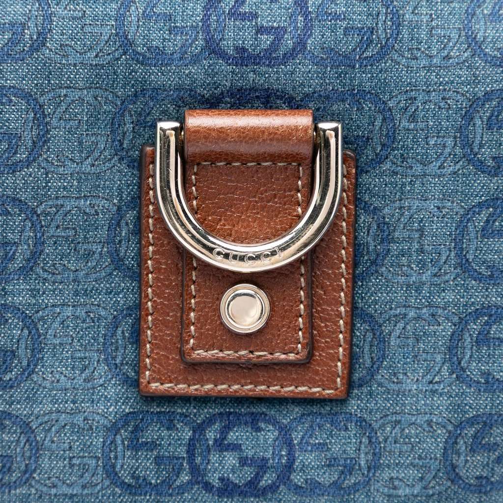 Gucci GG Denim Abbey D Ring Crossbody Blue Very good condition - Box View