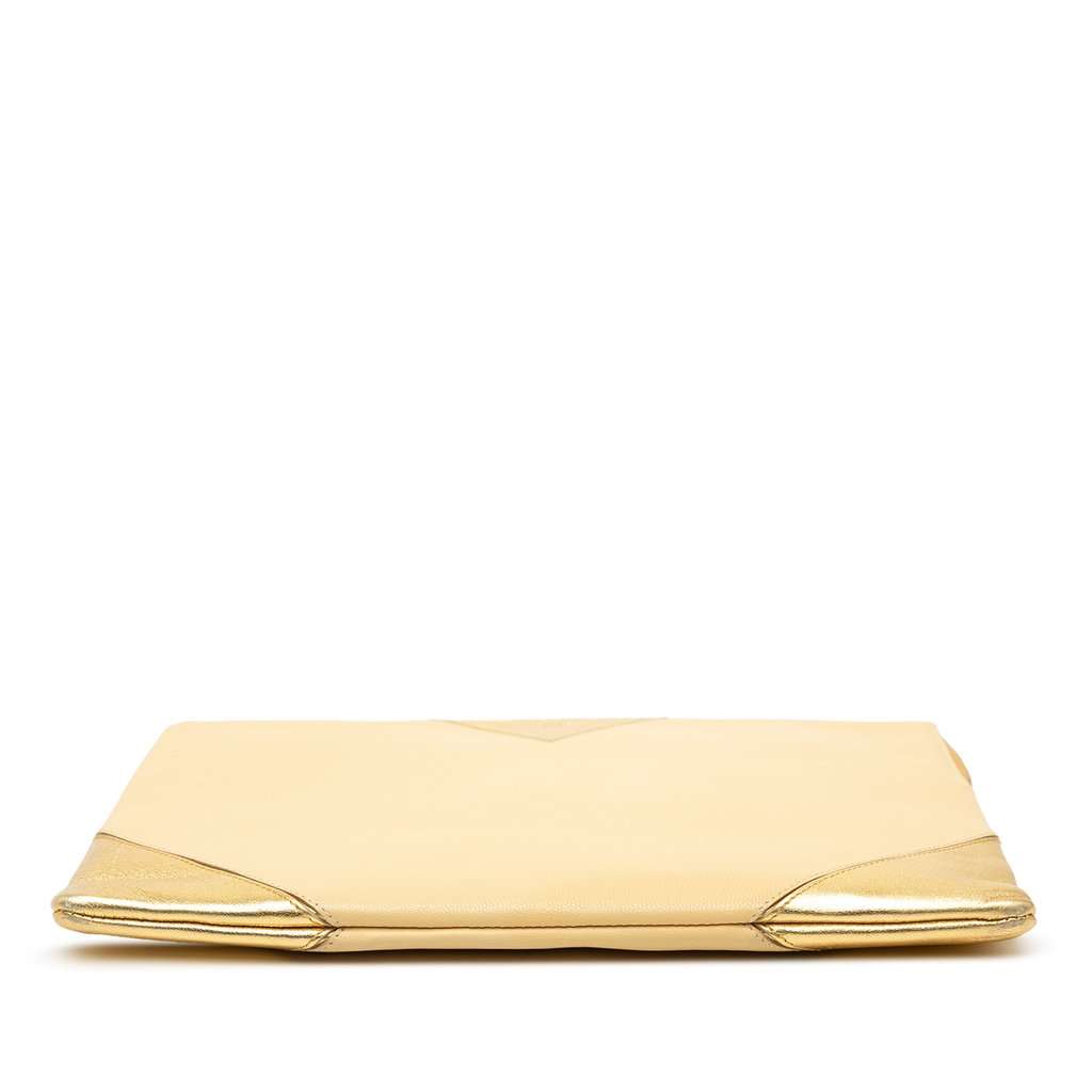 Celine Bicolor Lambskin Coeur Clutch Beige Leather Very good condition - Inside View