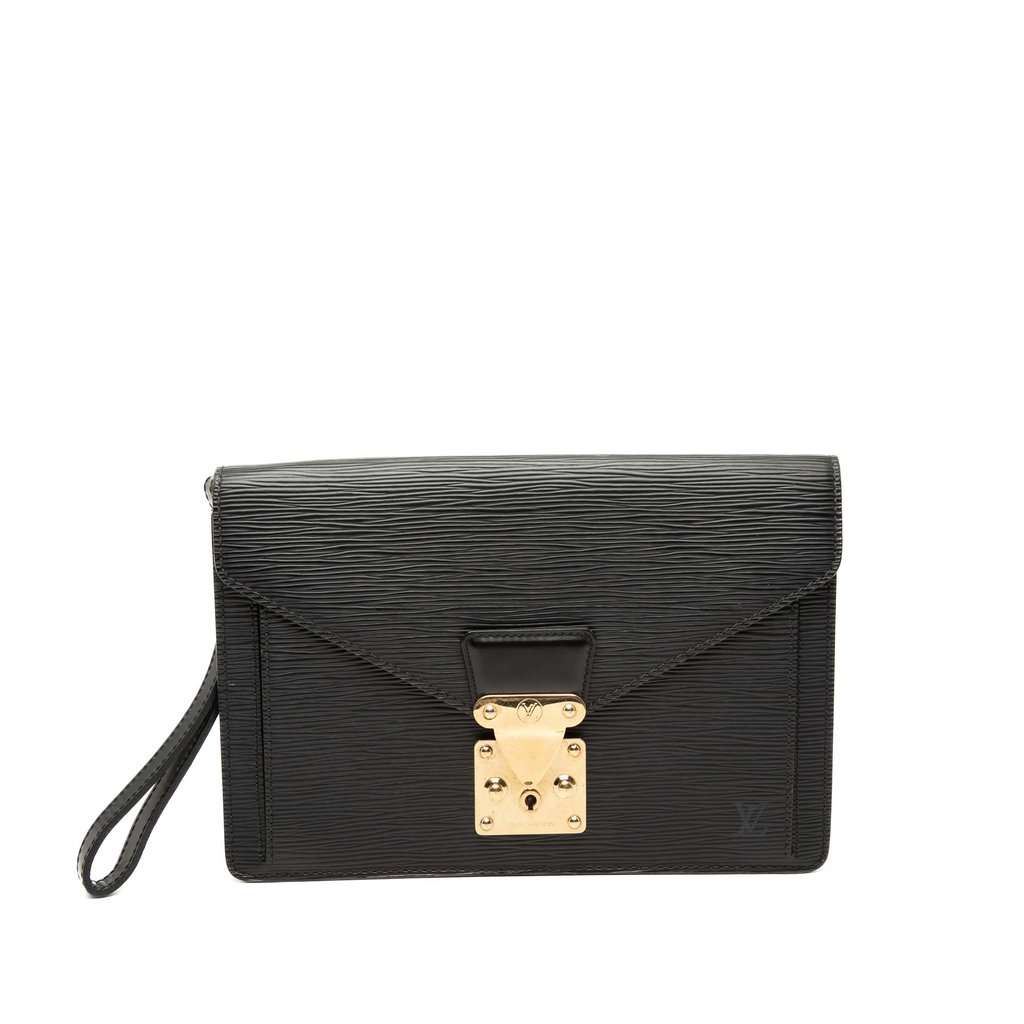 Louis Vuitton Epi Pochette Sellier Dragonne Black Leather Very good condition - Front View