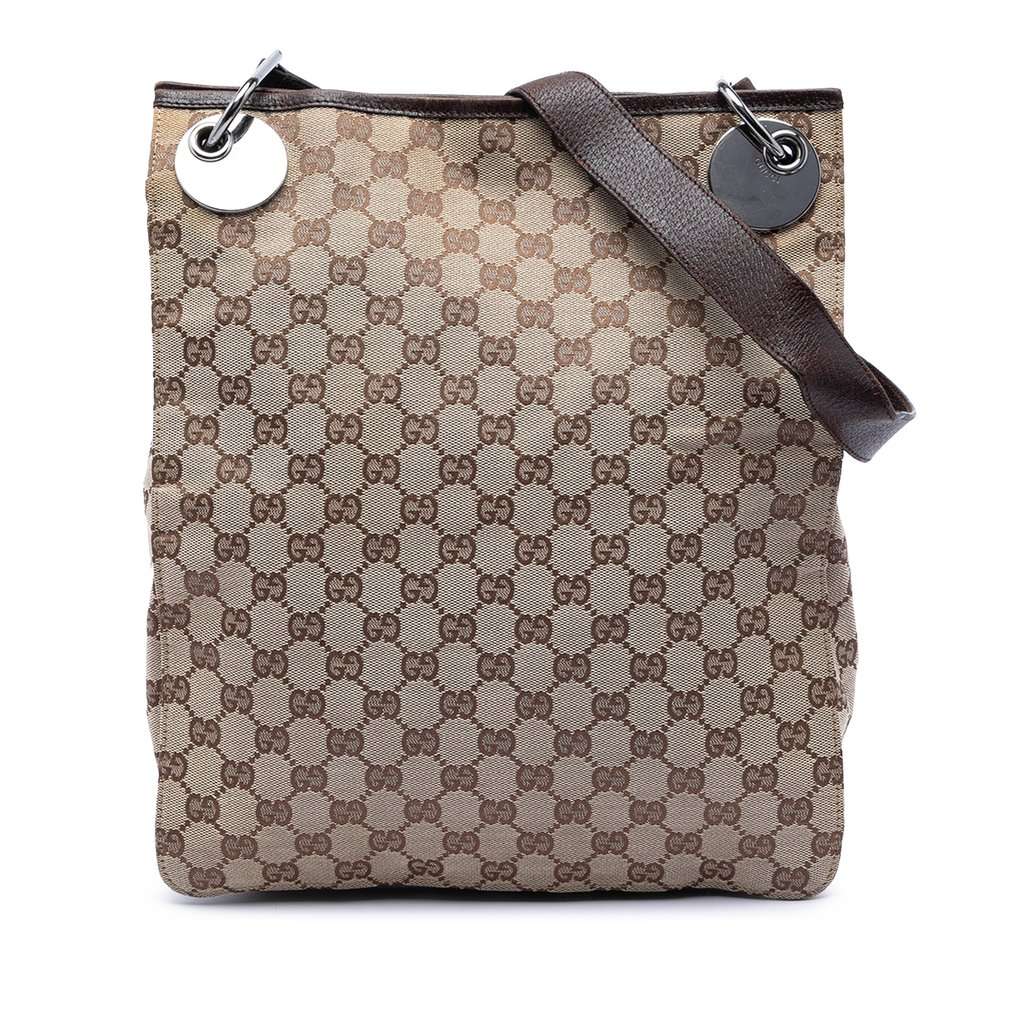 Gucci GG Canvas Eclipse Crossbody Beige Very good condition - Front View