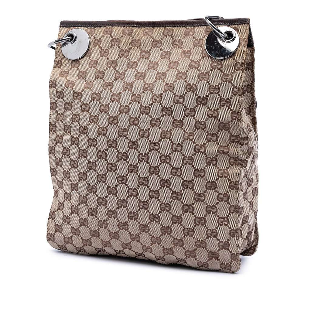 Gucci GG Canvas Eclipse Crossbody Beige Very good condition - Back View