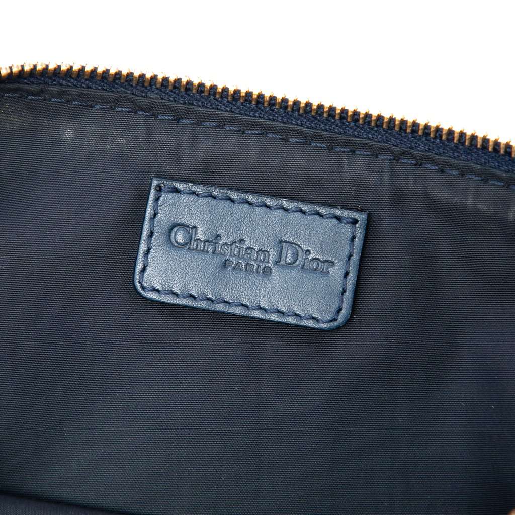 Dior Mini Diorissimo Canvas Saddle Pochette Blue Good - Box View
