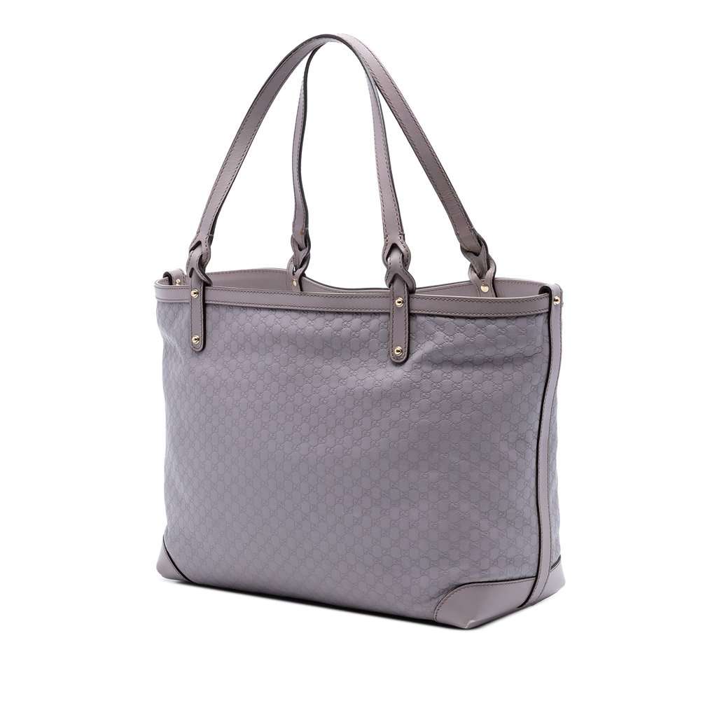 Gucci Medium Microguccissima Craft Tote Purple Leather Very good - Back View