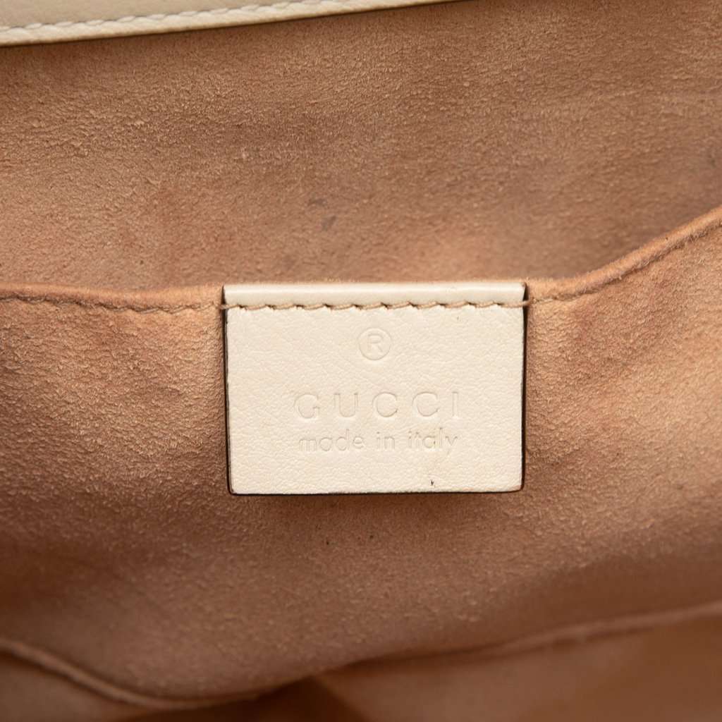Gucci Medium Calfskin Bamboo Diana Satchel White Leather Good - Box View