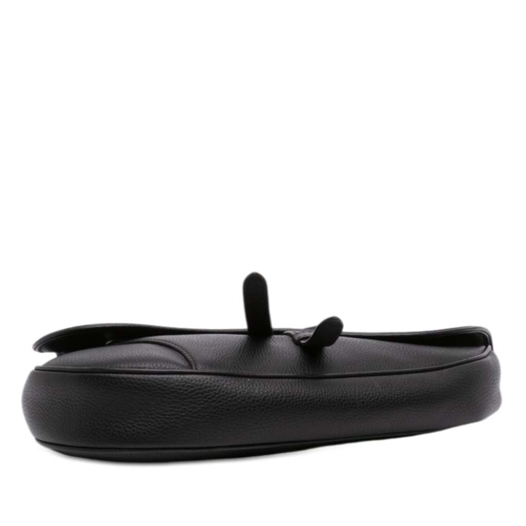 Dior Grained Calfskin Saddle Bag Black Leather Very good - Inside View