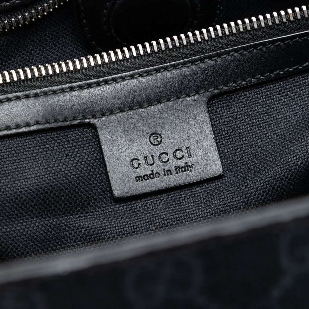 Gucci GG Supreme Convertible Soft Tote Black Very good condition - Box View