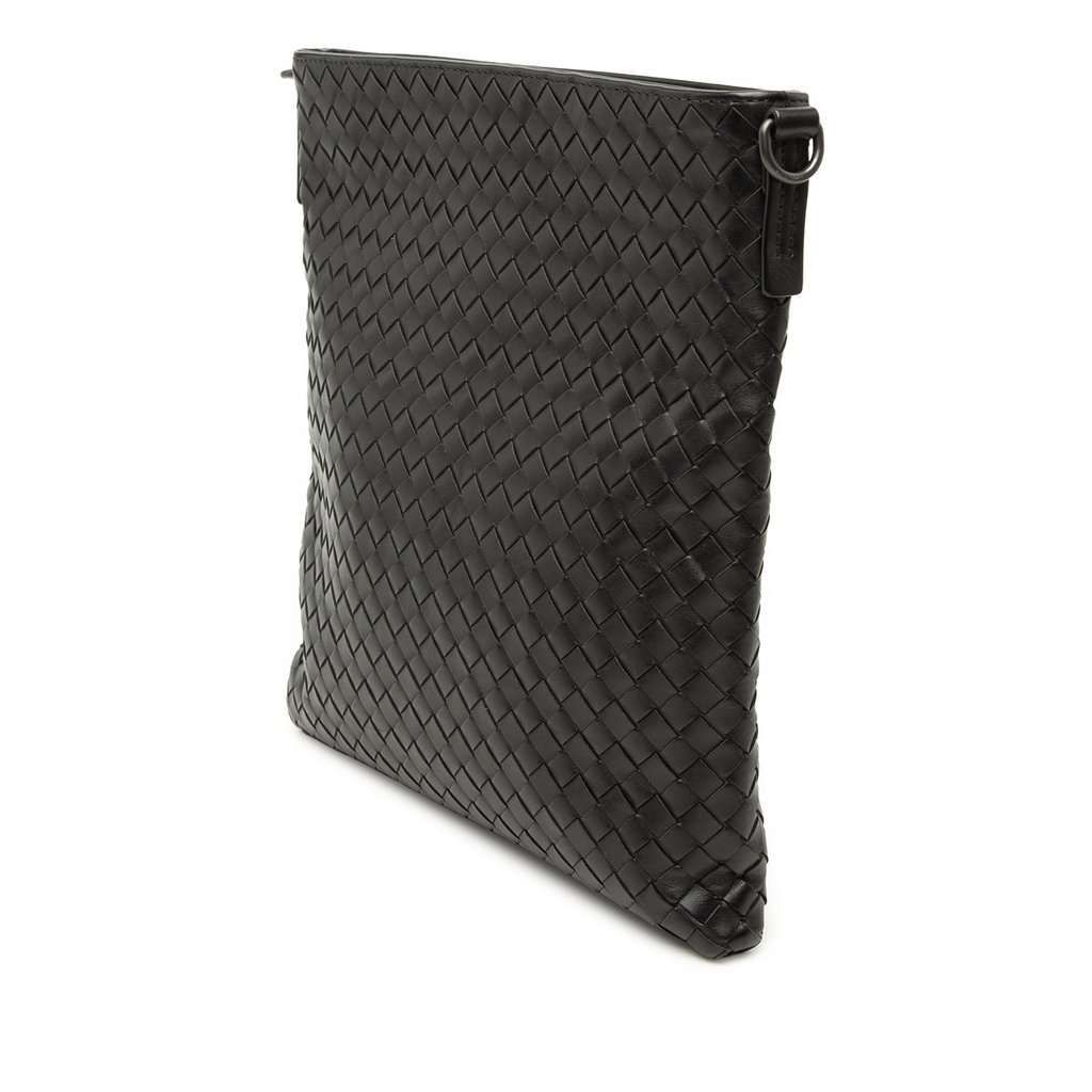 Bottega Veneta Nappa Intrecciato VN Crossbody Black Leather Very good - Back View