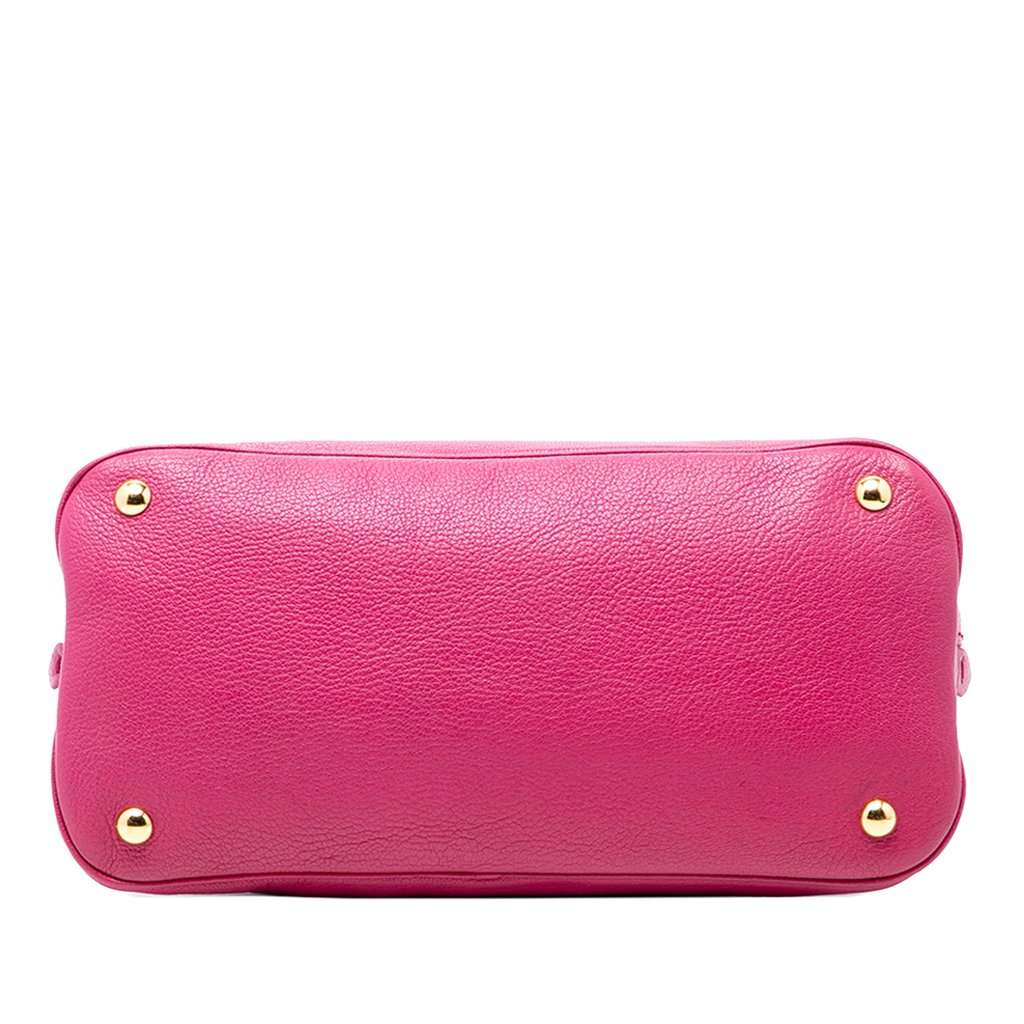 Miu Miu Goatskin Madras Bowling Bag Pink Leather Very good condition - Inside View