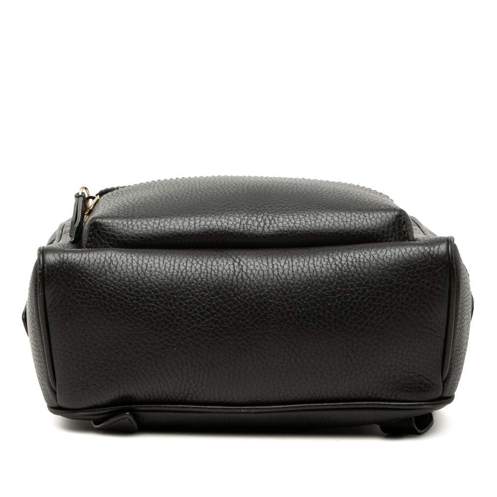 Gucci Pebbled Calfskin Soho Chain Backpack Black Leather Very good condition - Inside View