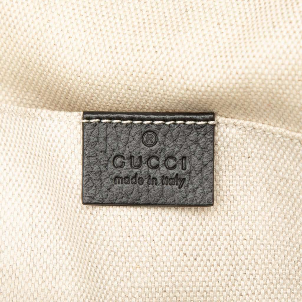 Gucci Pebbled Calfskin Soho Chain Backpack Black Leather Very good condition - Box View