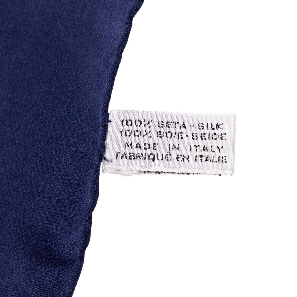 Chanel Gripoix Print Silk Scarf Blue Very good condition - Inside View