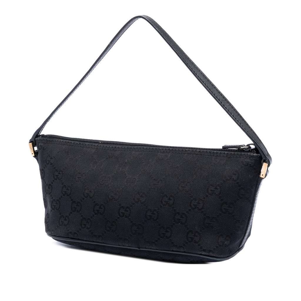 Gucci GG Canvas Boat Black Very good - Back View