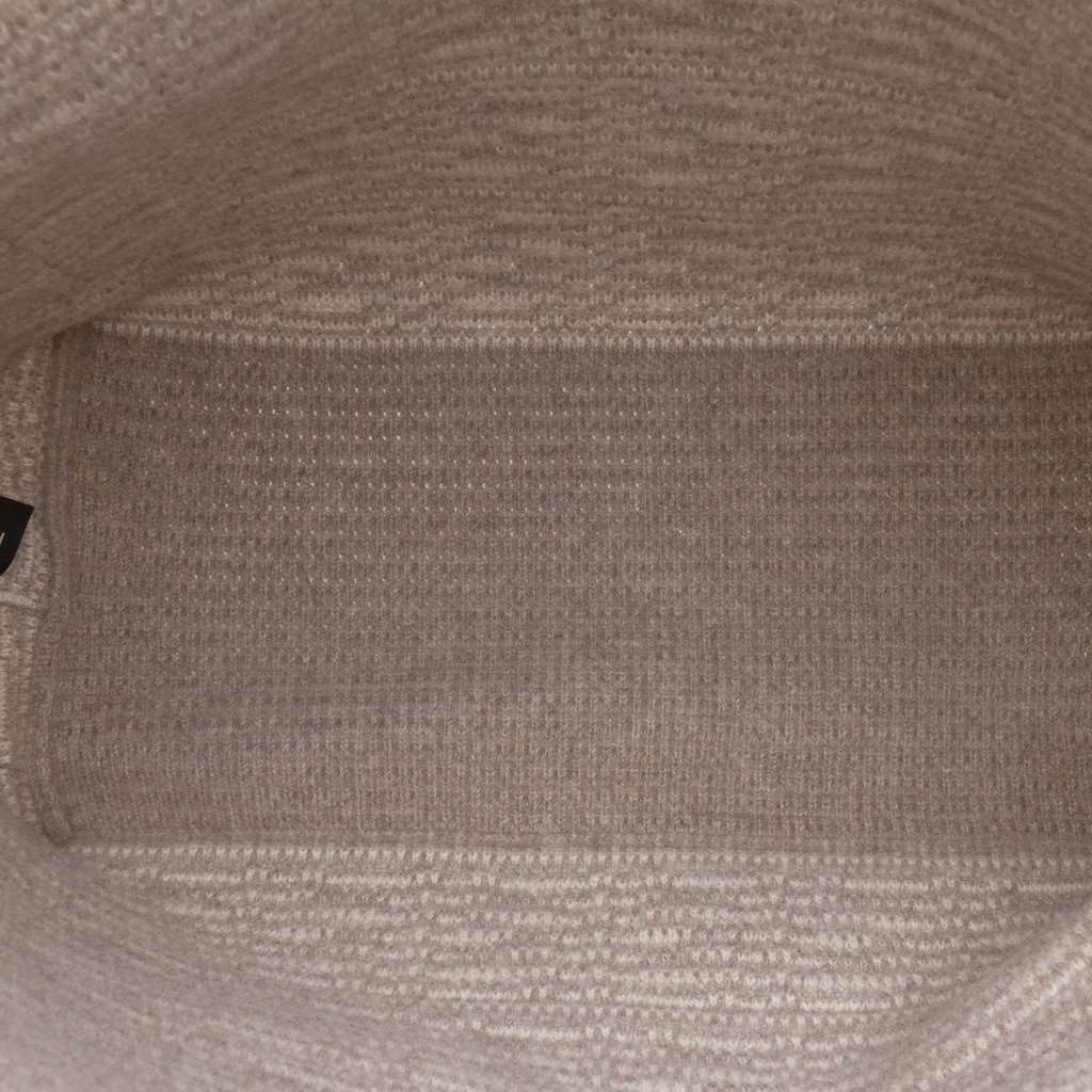 Fendi Large Zucca Cashmere Shopper Tote Brown Very good condition - Model View