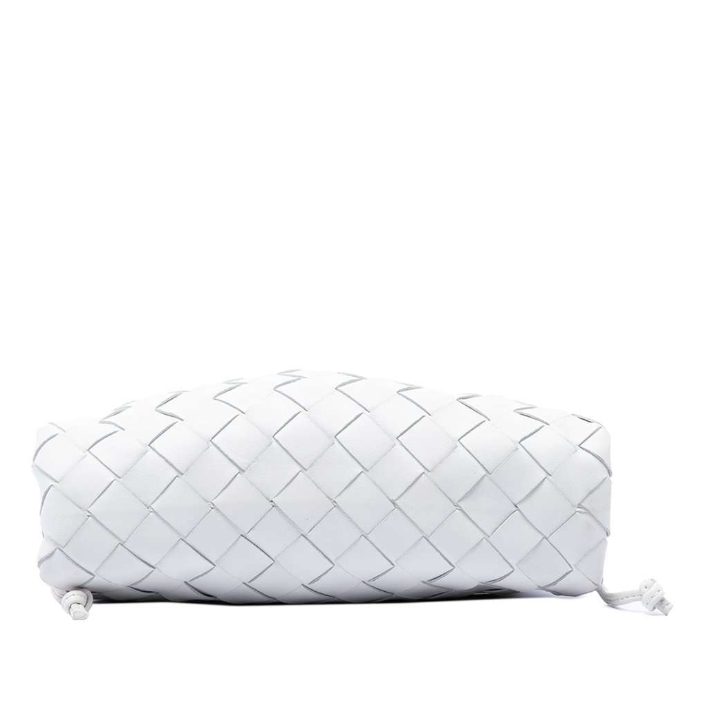Bottega Veneta Nappa Intrecciato The Mini Pouch Crossbody White Leather Very good - Inside View
