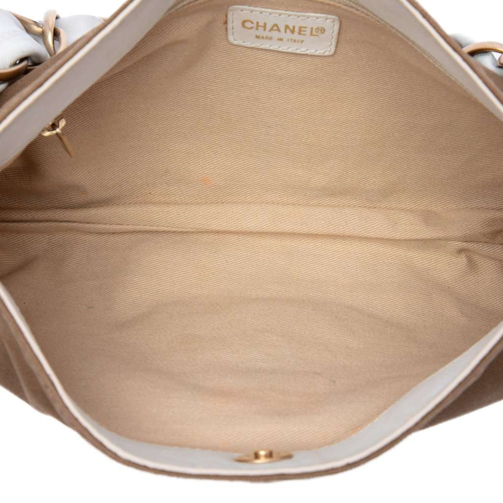 Chanel Canvas Olsen Shoulder Bag Brown Very good - Model View
