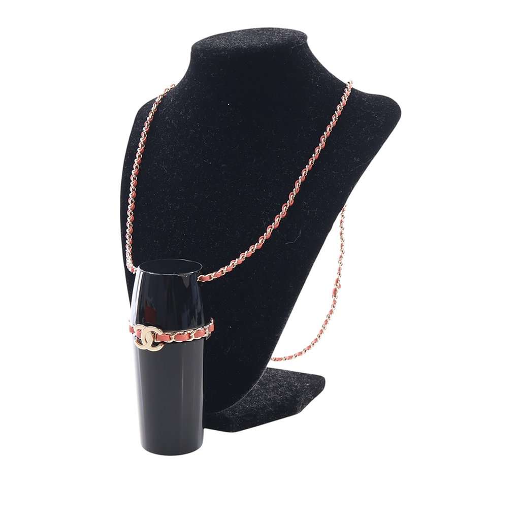 Chanel Lucite Lipstick Case On Chain Black Plastic Very good condition - Inside View