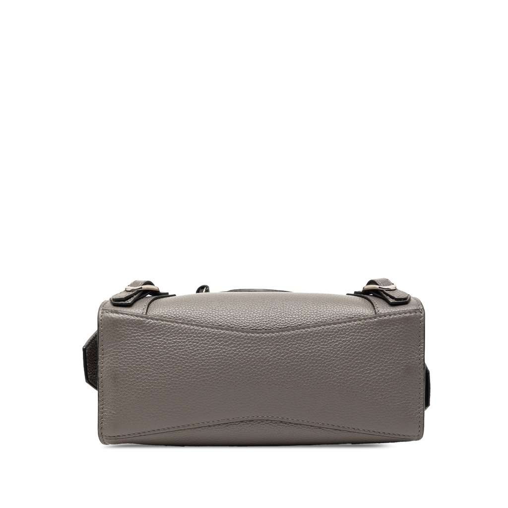 Balenciaga Mini Grained Calfskin Motocross Neo Classic City Satchel Green Leather Very good condition - Inside View