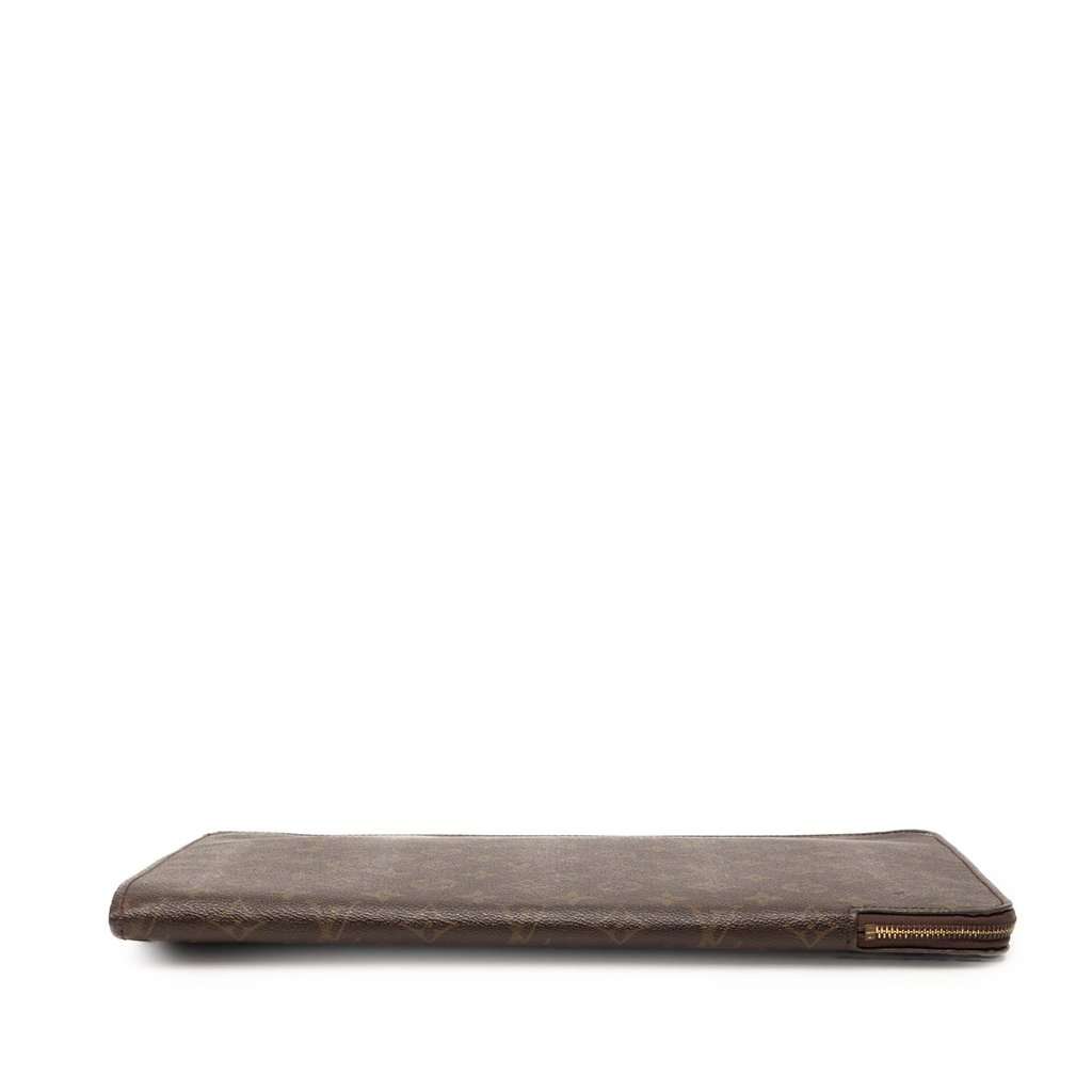Louis Vuitton Monogram Poche Documents Portfolio Brown Very good - Inside View