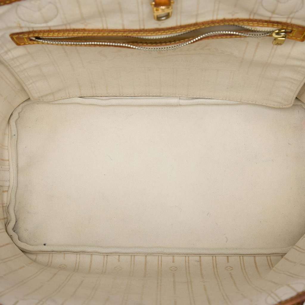 Louis Vuitton Damier Azur Neverfull MM White Very good condition - Model View