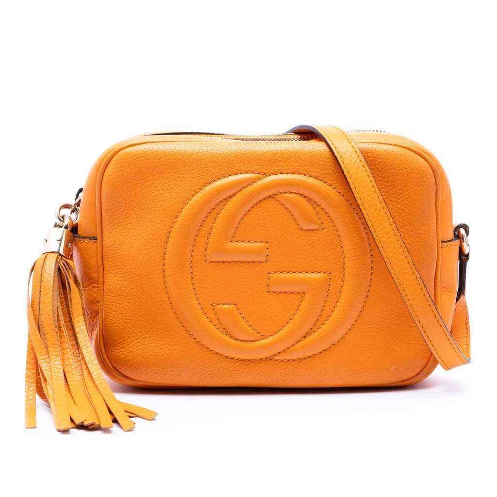 Gucci Calfskin Soho Disco Crossbody Orange Leather Very good condition - Front View