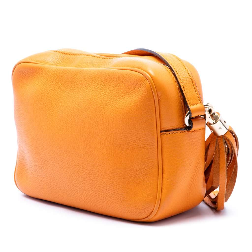 Gucci Calfskin Soho Disco Crossbody Orange Leather Very good condition - Back View