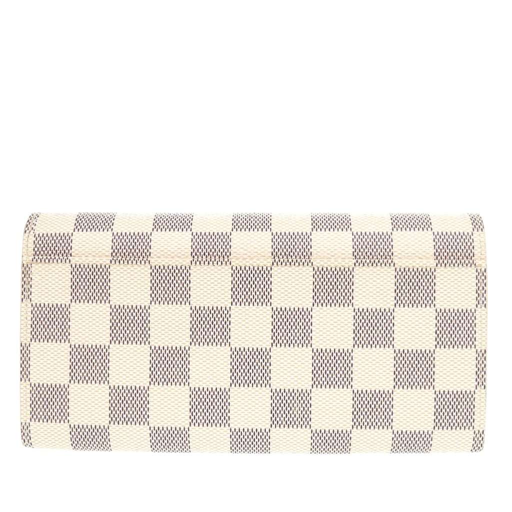 Louis Vuitton Damier Azur Sarah Long Wallet White Very good condition - Back View