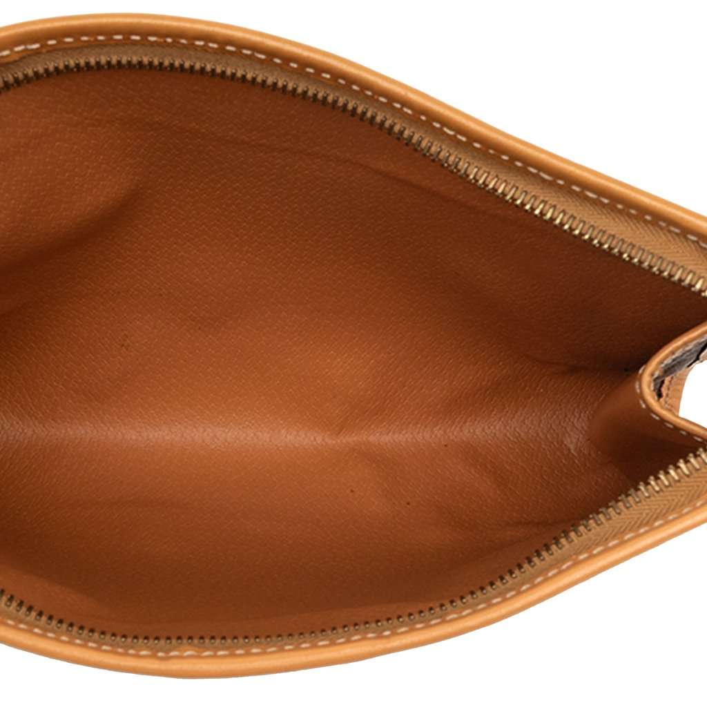 Celine Macadam Coated Canvas Clutch Brown Very good - Model View