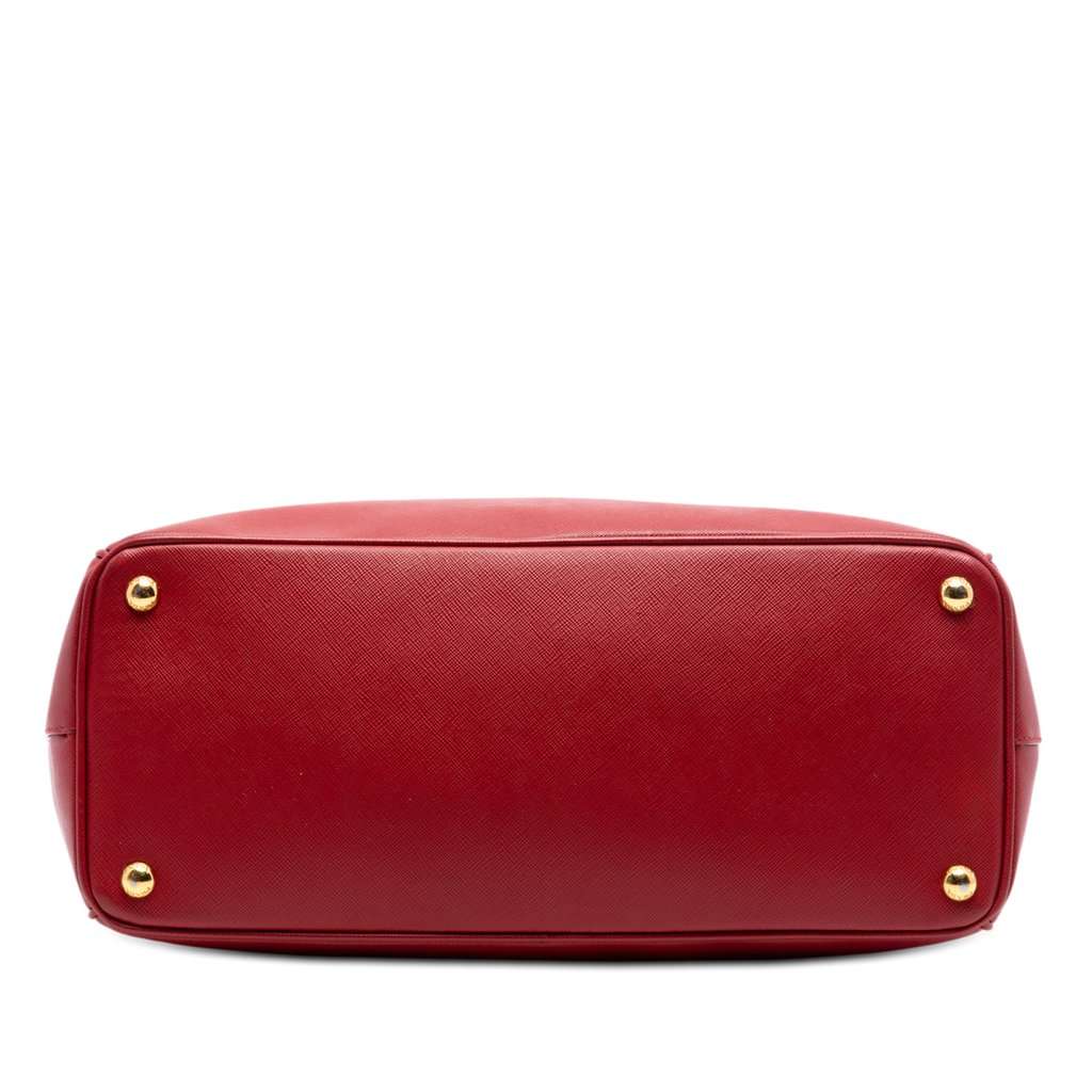 Prada Large Saffiano Lux Galleria Double Zip Satchel Red Leather Very good condition - Inside View