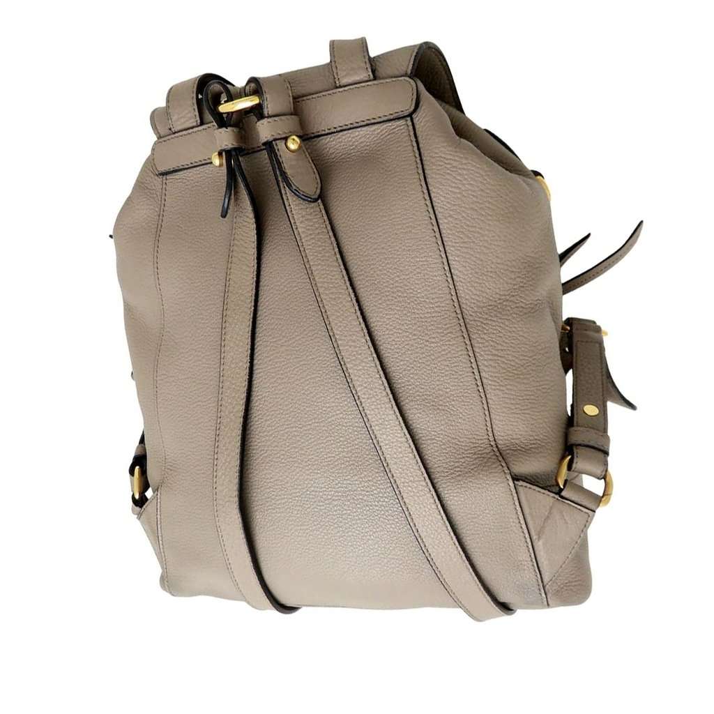 Prada Vitello Daino Cinch Backpack Brown Leather Very good condition - Back View