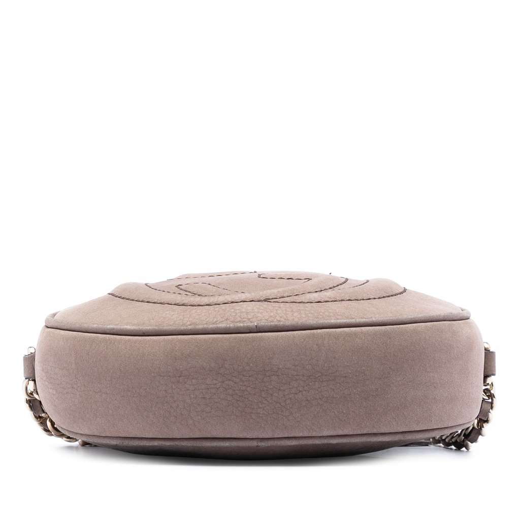 Gucci Mini Nubuck Soho Chain Crossbody Brown Leather Very good condition - Inside View