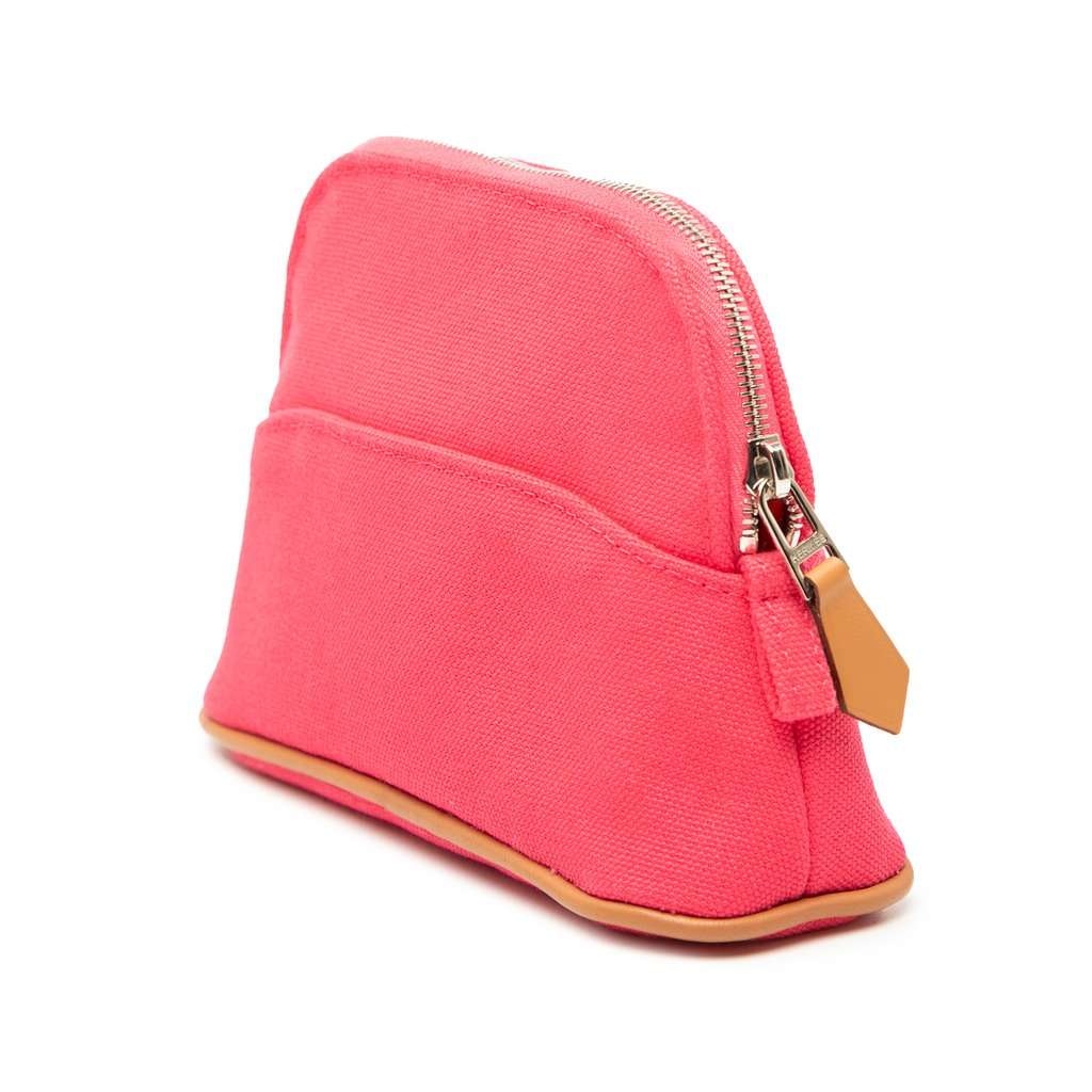 Hermès Mini Canvas Bolide Case Pink Very good condition - Back View