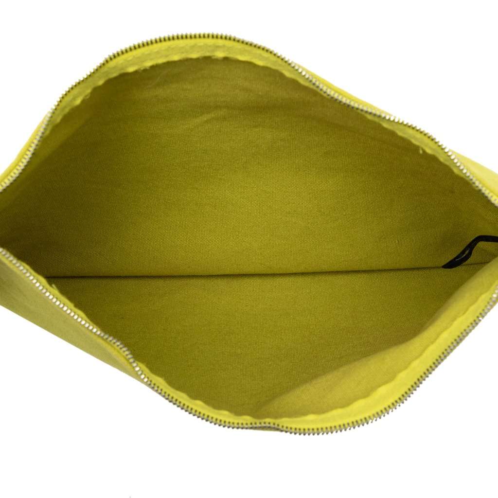 Hermès Toile Bora Bora Zip Pouch GM Green Very good condition - Model View