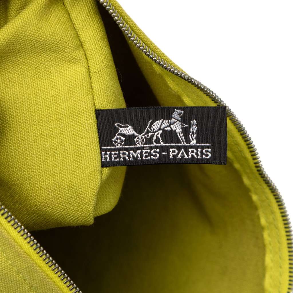 Hermès Toile Bora Bora Zip Pouch GM Green Very good condition - Box View