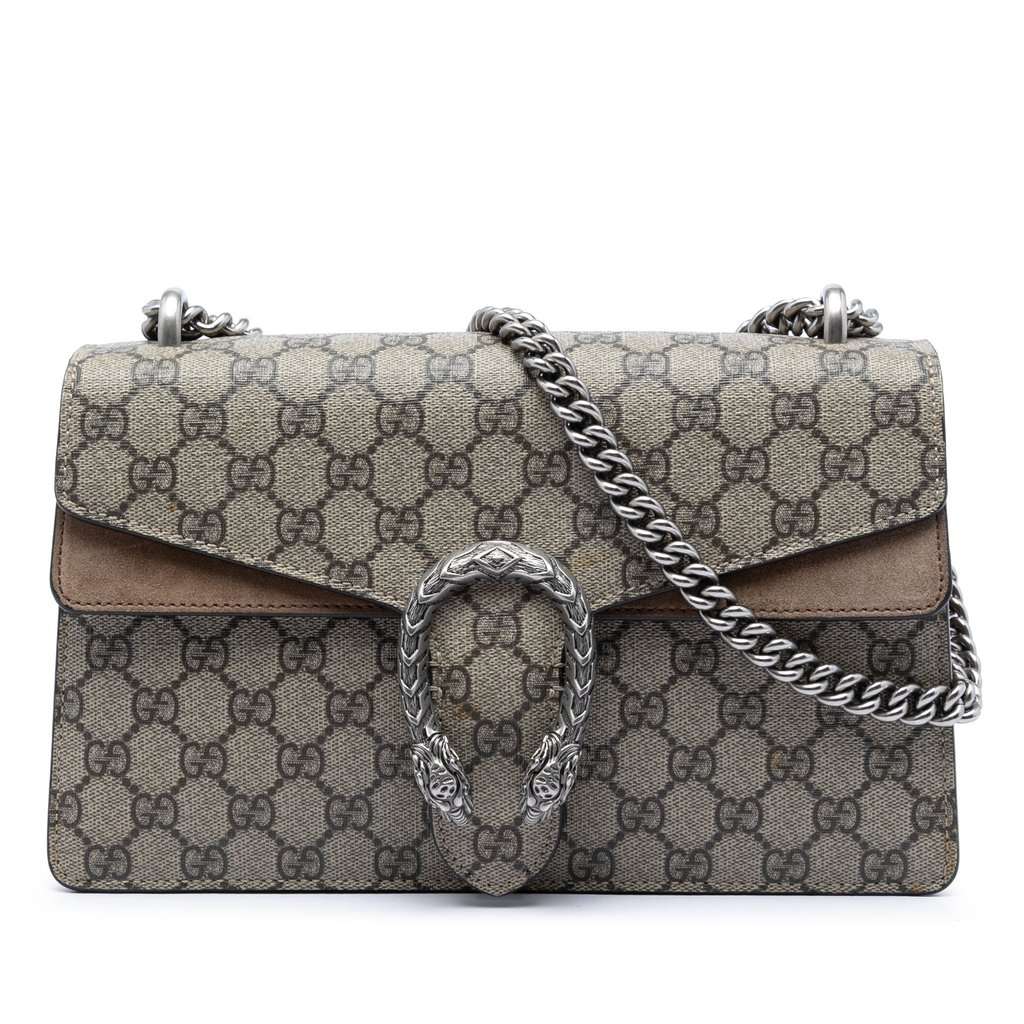 Gucci Medium GG Supreme Dionysus Shoulder Bag Beige Very good condition - Front View